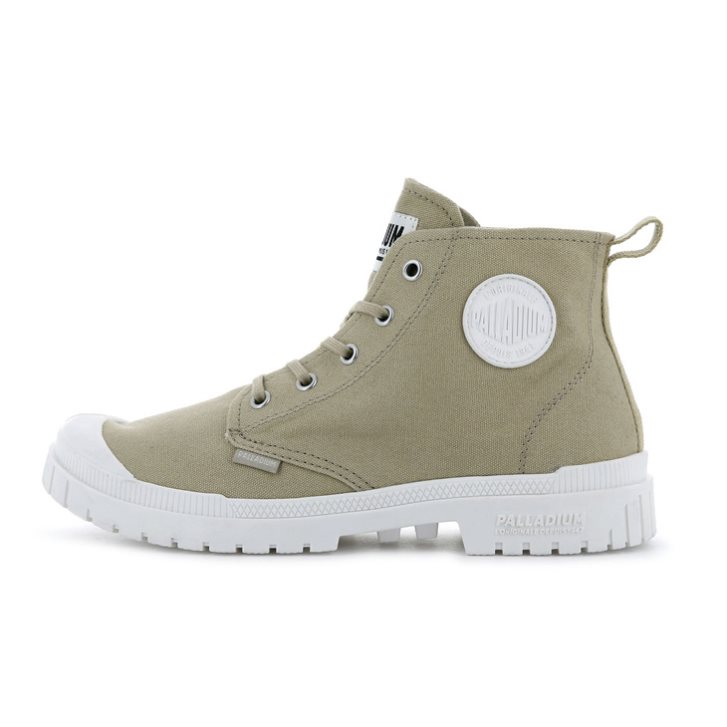 Palladium Pampa Sp20 Hi Canvas Women's Boots Olive | UK N017-MZF